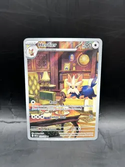 Pokemon TCG Herdier 155/086 Illustration Rare SV: White Flare NM/M - Image 2
