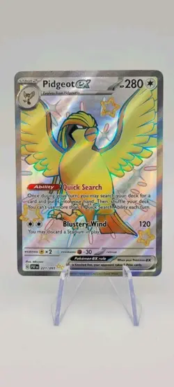 Pokemon TCG: Pidgeot ex 221/091 Shiny Ultra Rare - Paldean Fates - NM - Image 1