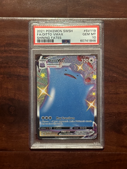 2021 POKEMON SWORD & SHIELD SHINING FATES #SV119 FA/DITTO VMAX PSA 10 - Image 1