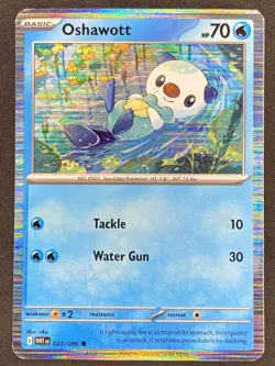 Pokemon Oshawott Holo 021/086 WHT White Flare NM - Image 1
