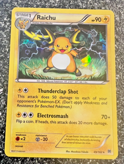 Pokemon TCG Raichu Breakthrough 49/162 Cracked Ice Holo Rare never played mint - Image 1