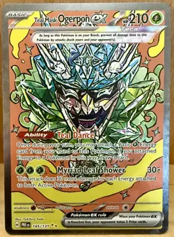 Teal Mask Ogerpon ex 145/131 SV: Prismatic Evolutions SIR Holo Pokemon TCG - Image 1
