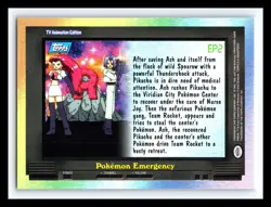 💥 POKEMON EMERGENCY w/ Pikachu SILVER HOLO 2000 Topps TV Animation Edition #EP2 - Image 2