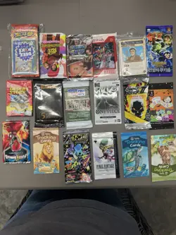 85x Sealed Trading Card Packs Lot – Pokemon, One Piece, Anime, Sports, Mixed TCG - Image 1
