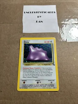 Pokemon TCG Ditto 3/62 Fossil Set Holo Rare WOTC Vintage 1999 LP - Image 1