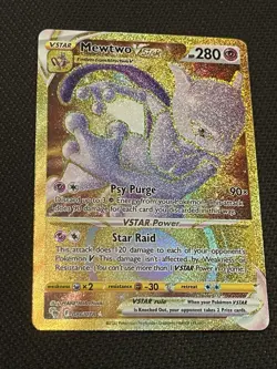 Pokemon TCG Pokemon Go 086/078 Mewtwo VSTAR Secret Rare Gold - NM - Image 1