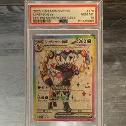2025 POKEMON SVP PROMO PRE PREMIUM FIGURE COLLECTION #176 UMBREON EX PSA 10 - Image 1