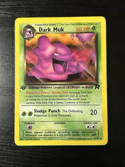 Pokemon TCG Dark Muk 41/82 Team Rocket 1st Edition Non-Holo LP - Image 1