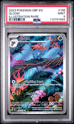 2023 Pokemon Obsidian Flames Illustration Rare Gloom #198 PSA 9 - Image 1
