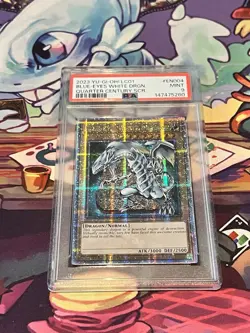 Yu-Gi-Oh! TCG Blue-Eyes White Dragon (Quarter Century Secret Rare) - PSA- 9 NM - Image 5