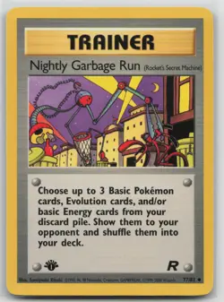 1st Edition Vintage Pokemon Card Nightly Garbage Run (Rocket's Secret Machine) - Image 1