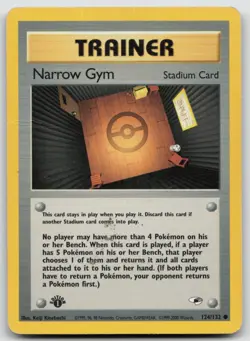 1st Edition Pokemon Card Narrow Gym Common Gym Heroes 124/132 - Image 1