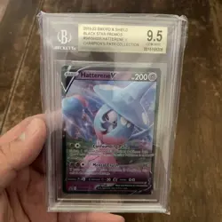 Hatterene V HOLO BLACK STAR PROMO - Pokemon TCG Card Graded 9.5 Beckett Grading - Image 1
