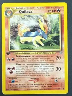 Pokemon Card - Quilava Neo Genesis 47/111 Uncommon 1st Edition - Image 1