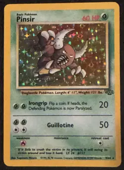 Pokemon Pinsir Jungle Holo Rare Unlimited 09/64 1999 English Hologram Card - Image 3