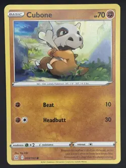 Cubone 069/163 Pokemon card Battle Styles common - Image 1