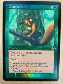 MTG 1x FOIL RETRO Chatterstorm # 411 Modern Horizons 2 Magic the Gathering x1 NM - Image 1