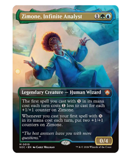 Zimone, Infinite Analyst - Borderless Commander: Secrets of Strixhaven MTG - Image 1