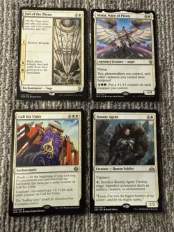 MTG 4 White Rares Lot Shalai Voice of Plenty, Fall of the Thran, Bounty Agent - Image 1