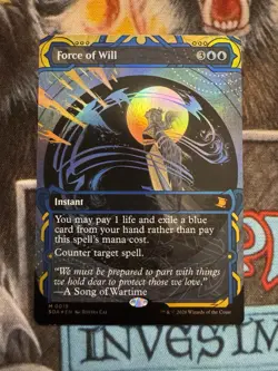 Force of Will M0019 Borderless Mystical Archive - Foil Secrets of Strixhaven MTG - Image 1