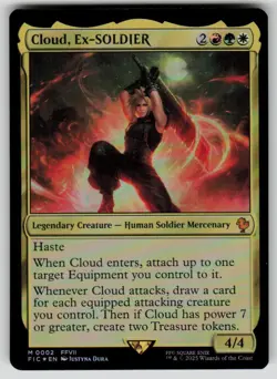 Cloud, Ex-SOLDIER Foil Mythic Commander: FINAL FANTASY 2 MTG Near Mint - Image 1