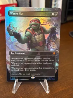 Waste Not 0132 Borderless Foil Promo Commander: TMNT Near Mint - Image 1