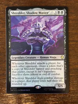 MTG: TMNT - Shredder, Shadow Master (Surge Foil) - Commander (TMC) R 0020 - Image 2