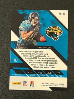 Fred Taylor 2016 Panini Unparalleled Gold /5 Jaguars - Image 2