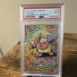 Topps Chrome Pokemon Flareon Sparkle TV Animation Edition #136 PSA 9 2000 - Image 1