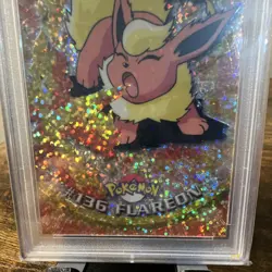 Topps Chrome Pokemon Flareon Sparkle TV Animation Edition #136 PSA 9 2000 - Image 4