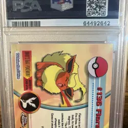 Topps Chrome Pokemon Flareon Sparkle TV Animation Edition #136 PSA 9 2000 - Image 5