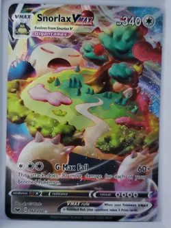 Pokemon Snorlax VMAX 142/202 Full Art Swsh01: Sword & Shield Holo MP - Image 1