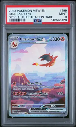 PSA 9 Charizard EX 199/165 S&V 151 Special Illustration Rare Pokemon Card - Mint - Image 1