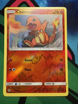 Charmander 7/68 Hidden Fates 2019 Reverse Holo Foil Pokemon TCG Card NM - Image 1