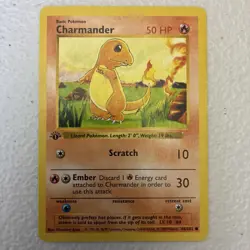 Pokemon TCG - Charmander - 46/102 - 1st Edition - Shadowless - Base Set - MP - Image 1