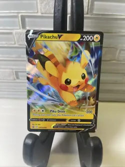 Pokemon Pikachu V SWSH285 Promo Holo SWSH Sword & Shield 200 HP Pika Drive - Image 1