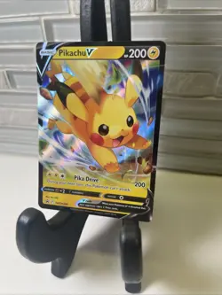 Pokemon Pikachu V SWSH285 Promo Holo SWSH Sword & Shield 200 HP Pika Drive - Image 3