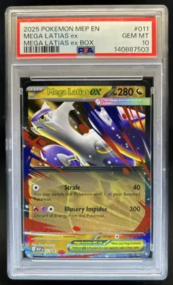 2025 Pokemon MEP Black Star Promos Mega Latias ex #011 PSA 10 GEM MINT - Image 1