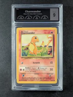 1999 Pokemon CHARMANDER #46/102 Base Set Unlimited Common English PCG 9 (C) - Image 1