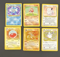 Pokemon TCG Base Set Jungle Fossil Base Set2 Holo 6 card lot - Image 1