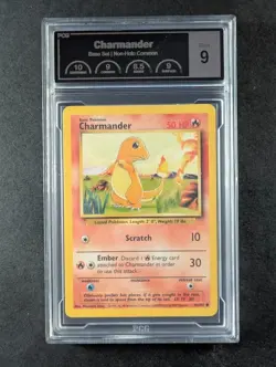 1999 Pokemon CHARMANDER #46/102 Base Set Unlimited Common English PCG 9 (B) - Image 1