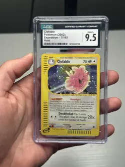 CGC 9.5 Pokemon Expedition Clefable Holo 7/165 (2002) - Image 1