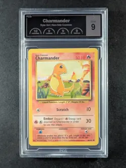 1999 Pokemon CHARMANDER #46/102 Base Set Unlimited Common English PCG 9 - Image 1