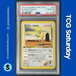 2000 POKEMON GYM CHALLENGE 1ST EDITION #61/132 BLAINE'S DODUO PSA 10 - Image 1