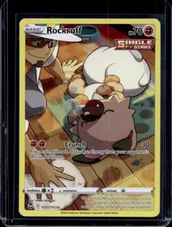2022 Pokemon SWSH Silver Tempest Rockruff Trainer Gallery Holo #TG07/TG30 - Image 1