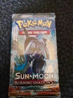 Pokemon Sun & Moon Burning Shadows Booster Pack Error Low Ink See Threw No FoilU - Image 1