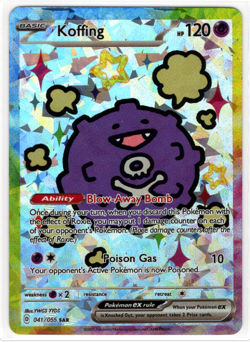 Pokemon Cracked Ice Holo - Rainbow Boarder * Fan Art * KOFFING - Image 1
