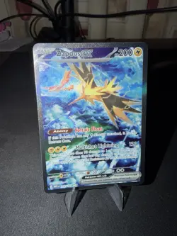 Pokemon TCG Zapdos EX Card 202/165 Scarlet Violet-151 Sir, Near Mint Condition - Image 1