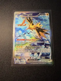 Pokemon TCG Zapdos EX Card 202/165 Scarlet Violet-151 Sir Card - Image 1