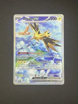 Pokemon TCG Zapdos EX Card 202/165 Scarlet Violet-151 Sir, Near Mint - Image 1